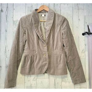 J. Crew Y2K 2010s Eden Velvet Peplum Blazer Sz. 2